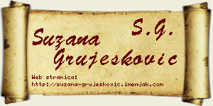 Suzana Grujesković vizit kartica